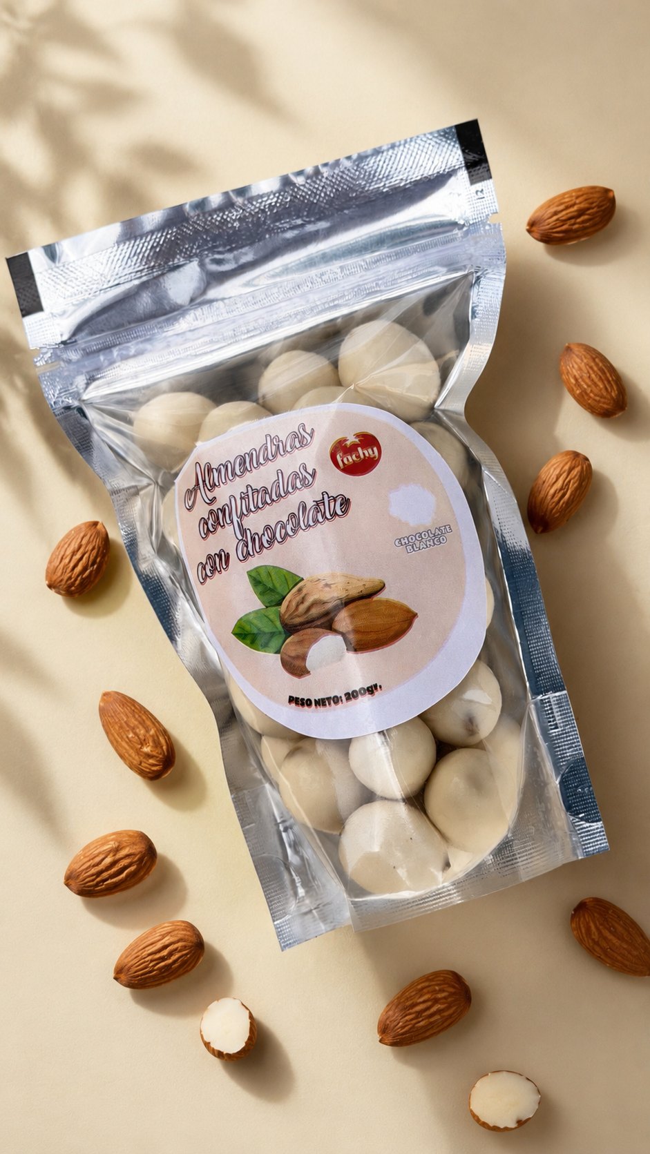 Almendras confitadas Anyulín en chocolate blanco