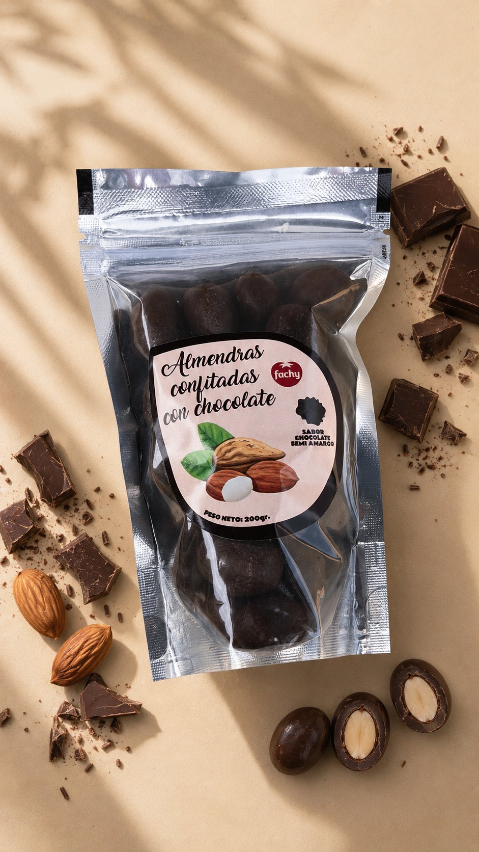 Almendras confitadas Anyulín en chocolate semiamargo